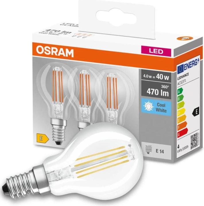Produktbild Osram Led Base Classic P (E14, 4 W, 470 lm, 3 x, E)