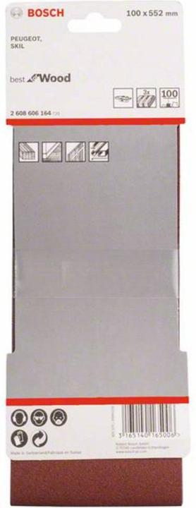 Image du produit Bosch Professional Zubehör PRO X440 bande abrasive, 100 x 552 mm, G100 (100)