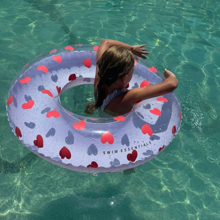 Actual product image Swim Essentials The Essentials B.V. Swimming ring purple hearts 55 cm