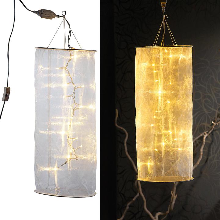 Produktbild Lunartec Organza-Lichterschlauch-Skulptur mit 20 LEDs, 60 cm (0.60 m)