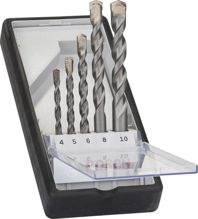 Actual product image Bosch Professional Zubehör 5-piece CYL-3 concrete drill bit set, Robust Line, 4-10 mm (4 mm, 5 mm, 6 mm, 8 mm, 10 mm)
