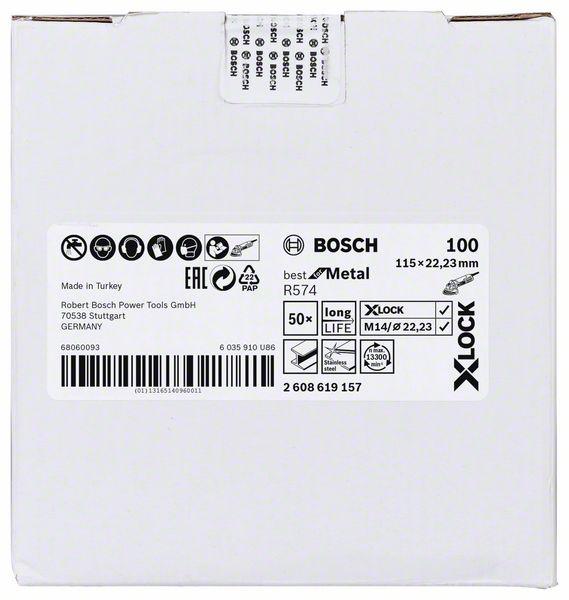 Produktbild Bosch Professional Zubehör PRO R574 X-Lock Fiberscheibe, 115 mm, G100 (100)
