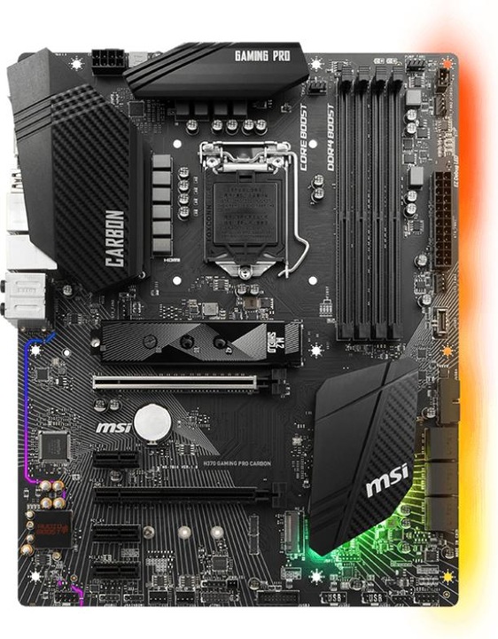 Actual product image MSI H370 Gaming Pro Carbon (LGA 1151, Intel H370, ATX)