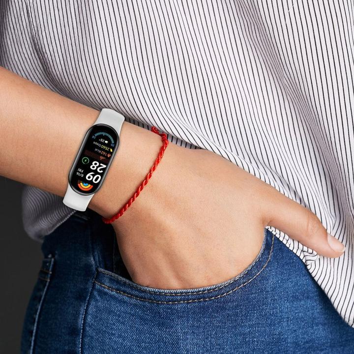 Actual product image 4Kom Tech-Protect IconBand Air Strap für Xiaomi Smart Band 8 / 9 / 10 / NFC - Weiss (Silicone)