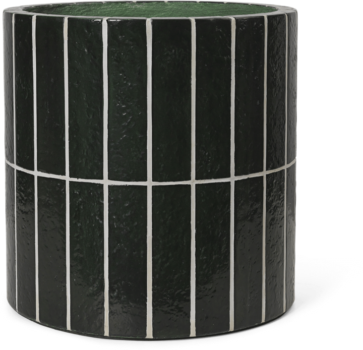 Ferm Living Pilaar plantenpot - Donkergroen (40 cm)