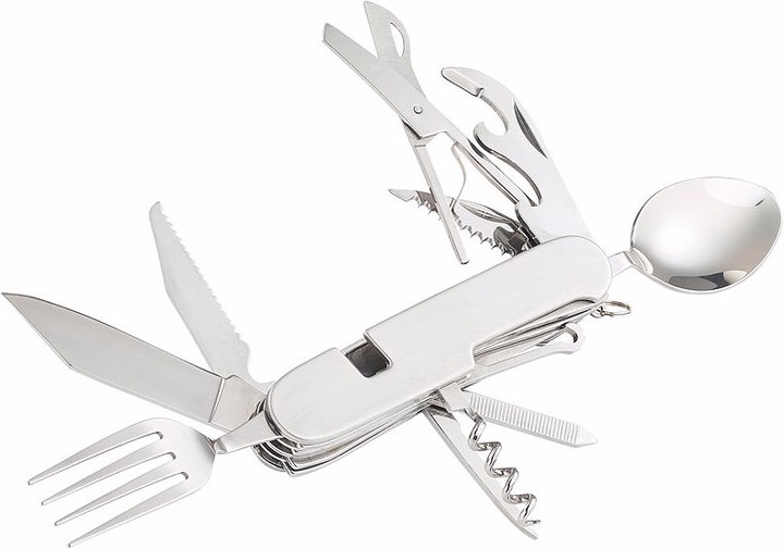 Produktbild Semptec 3er-Set 14in1-Edelstahl-Klappbestecke und Taschenmesser