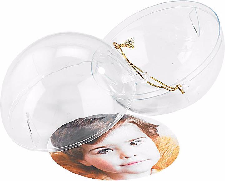 Immagine prodotto Your Design Set di 4 palline trasparenti per l'albero di Natale per le tue foto (4 -parte)