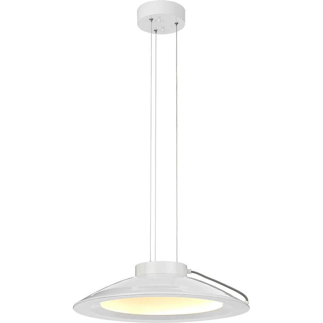 Elstead Lighting, Pendelleuchte, Europa LED Hängeleuchte 14cm Weiss lackiert (1847 lm)