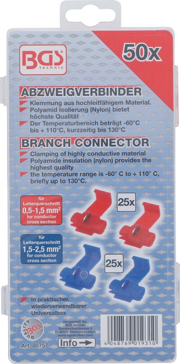 Actual product image BGS Branch connector range