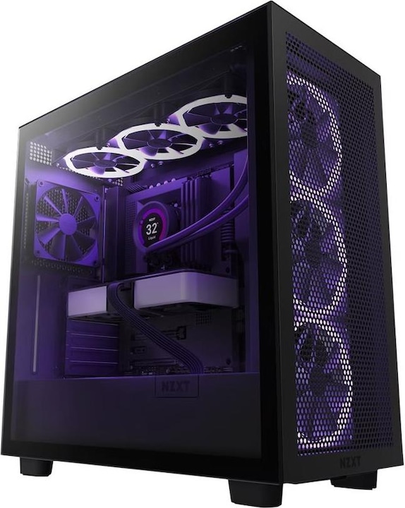 Actual product image NZXT H7 Flow (2024) Mid-Tower Case Black (ATX, Mini-ITX, mATX, E-ATX)