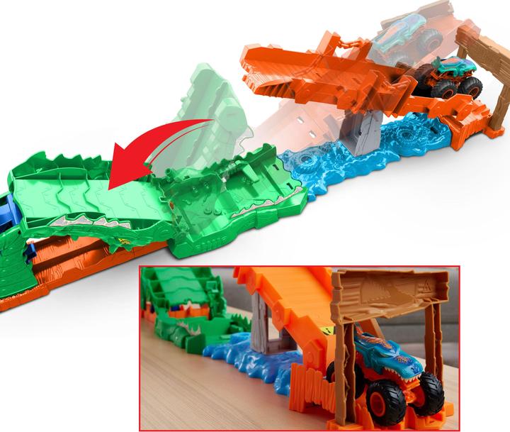 Productafbeelding Mattel Hot Wheels Monster Trucks Krokodil Crash Challenge