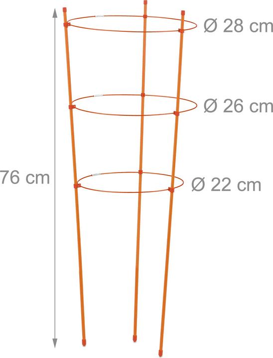Produktbild Relaxdays 6x Rankhilfe (28 cm, 28 cm)