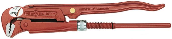 Image du produit VBW Pince à tuyaux d'angle 45 degrés 1 pouce 320 mm de long (315 mm)