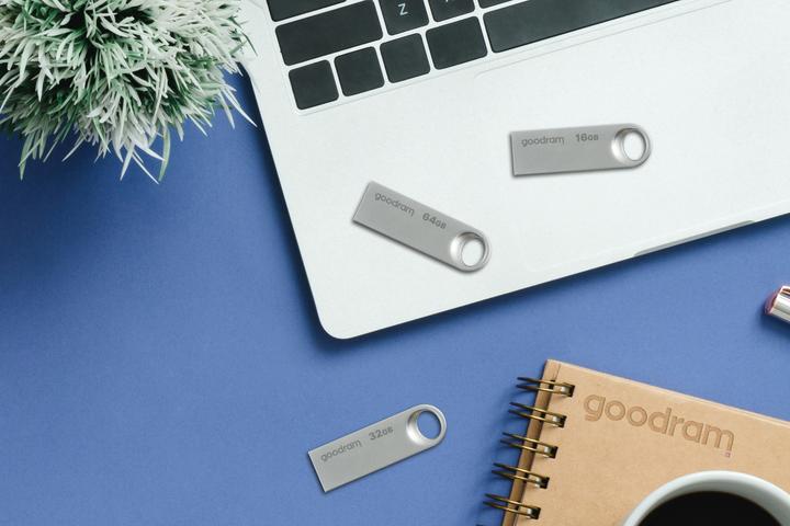 Actual product image Goodram USB UNO3-0160S0R11 USB flash drive USB Type-A 3.2 Gen 1 (3.1 Gen 1) Silver (16 GB, USB-A)