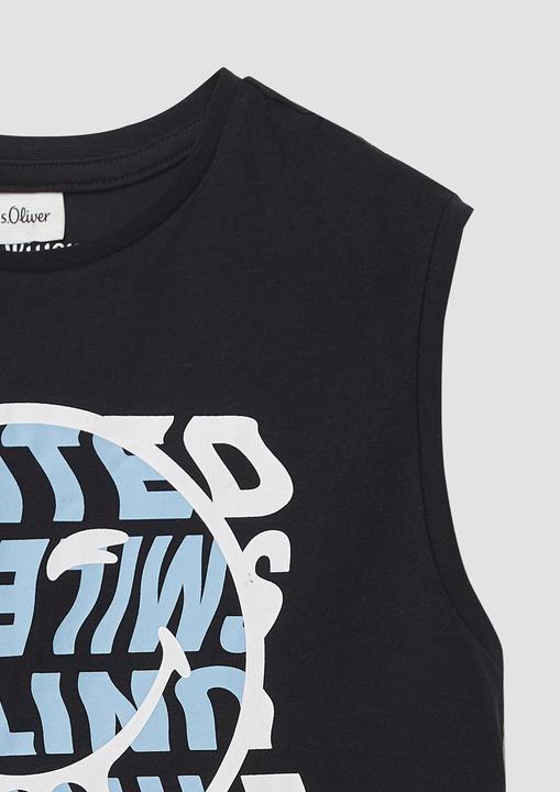 Produktbild S.Oliver T-Shirt Ärmlloses Shirt mit Smiley®-Print (170, 176)