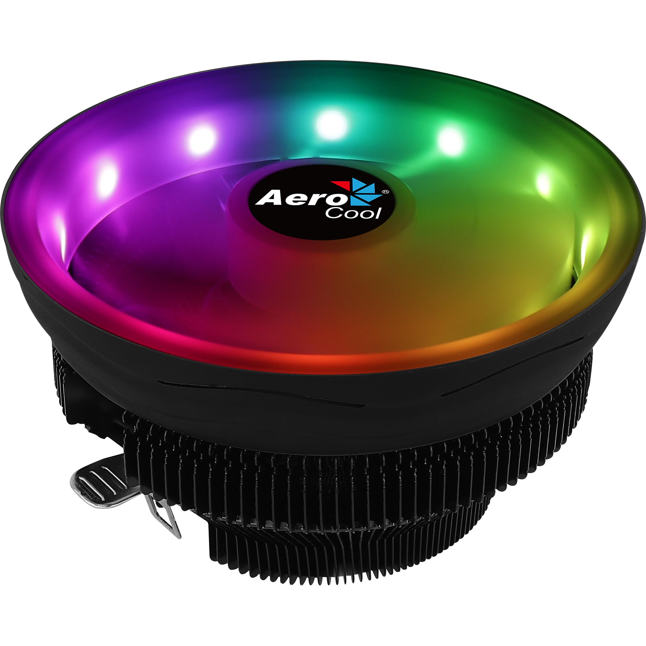 AeroCool Core Plus ARGB PWM 4P/12cm Intel/AMD (83 mm), CPU Kühler, Schwarz, Weiss