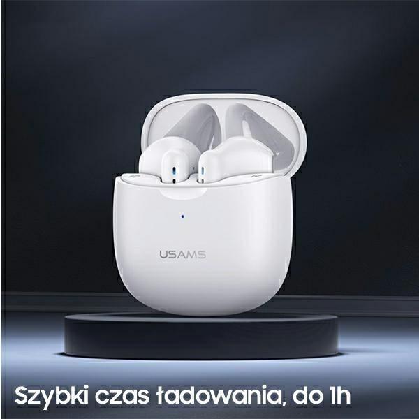 Actual product image Usams Słuchawki Bluetooth 5.0 TWS IA series bezprzewodowe różowy/pink BHUIA04 (US-IA04) (4 h, Wireless)