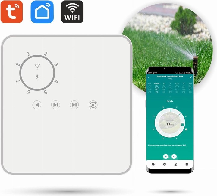 Produktbild No Name Tuya WiFi-Bewässerungsset 8 Zonen mit Netzteil
