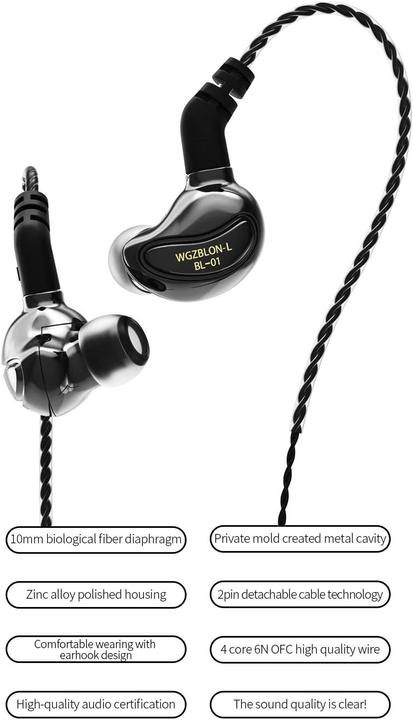 Produktbild H hifihear BLON BL01 In-Ear-Kopfhörer (NC, Kabelgebunden)