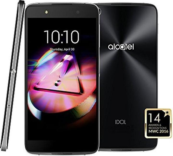 Produktbild Alcatel Idol 4 (16 GB, Dark Gray, 5.20", Hybrid Dual SIM, 4G)