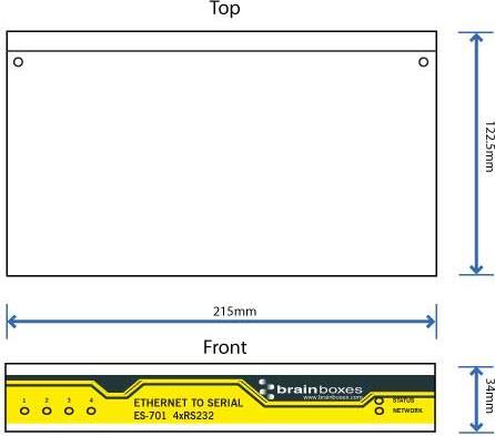 Actual product image Brainboxes Ethernet 4 port RS232 (4 ports)