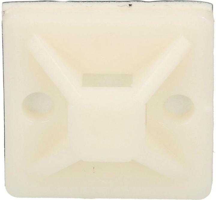 Immagine prodotto Max Hauri Base di montaggio bianca 25 mm x 25 mm (Fascette in plastica, 25 mm, 10 pz.)