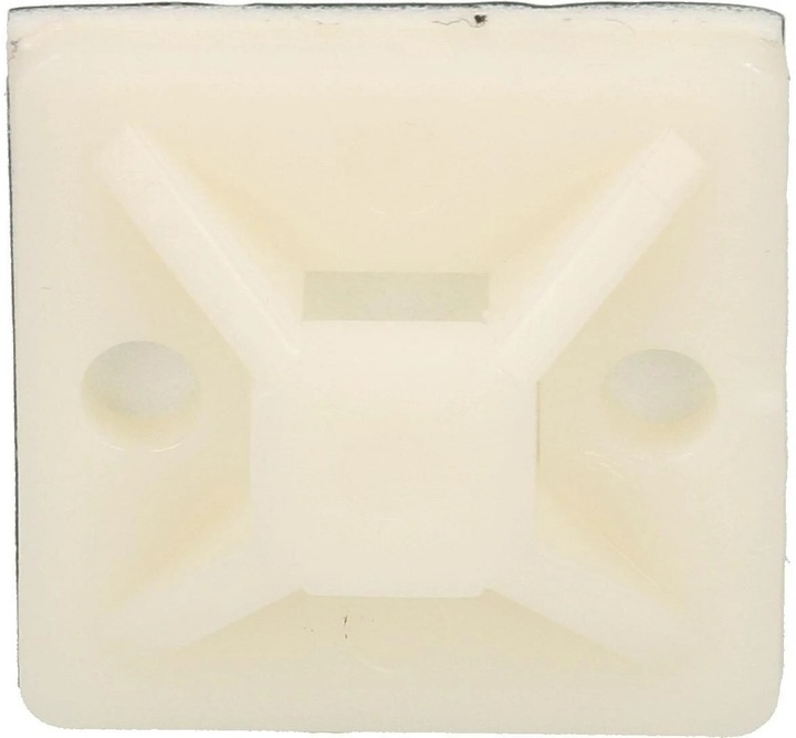 Actual product image Max Hauri Mounting base white 25 mm x 25 mm (Plastic cable ties, 25 mm, 10 pcs.)