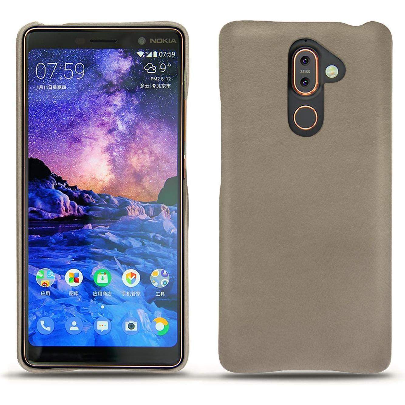 Noreve Lederschutzhülle (Apple iPhone 7 Plus), Smartphone Hülle, Beige