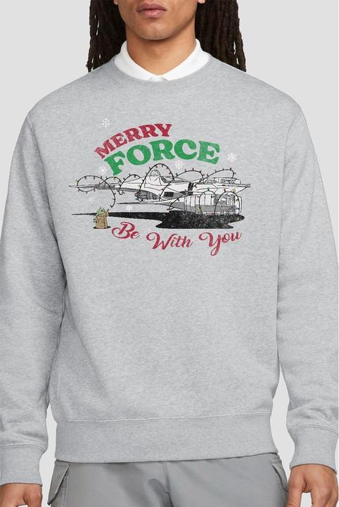 Immagine prodotto Star Wars Merry Force Be With You Felpa Grogu Adulto Unisex (S)