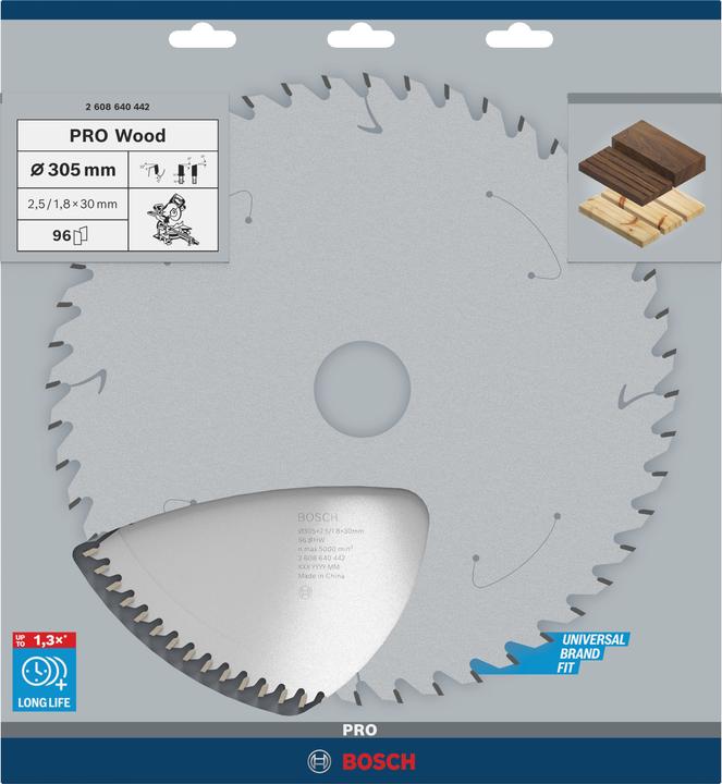 Produktbild Bosch Professional Zubehör PRO Wood Kreissägeblatt, 305 x 2.5 x 30 mm