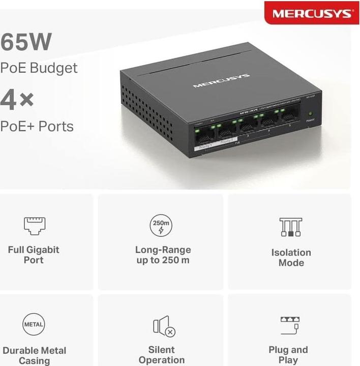 Actual product image Mercusys MS105GP (5 ports)