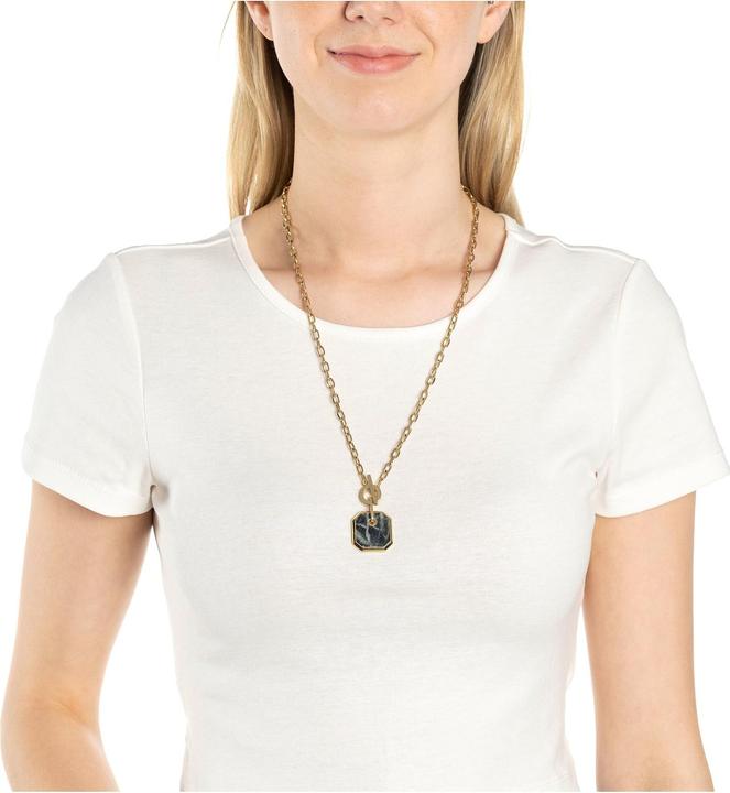 Produktbild Leonardo Kette (Edelstahl Ionenplattiert gold, Marmor, 60 cm)