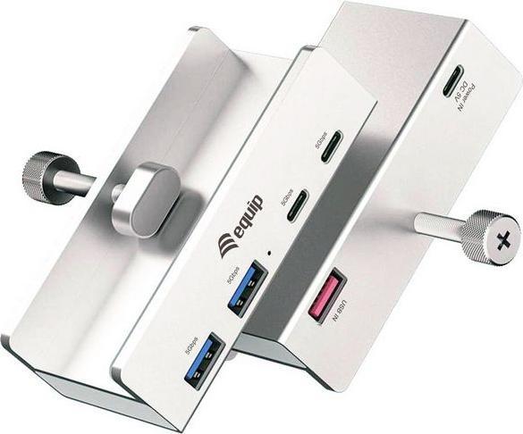 Produktbild equip USB-Hub 4-Port 3.2/C->2xUSB-C 2xUSB-A 5Gpbs (USB-C, 4 Ports)