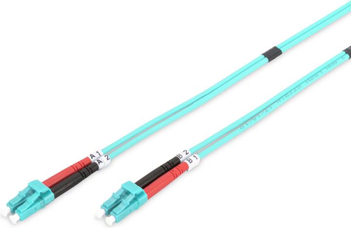 Actual product image Digitus Fiber optic patch cable LC to LC multimode 50/125 m duplex length 7m class OM3 (7 m)
