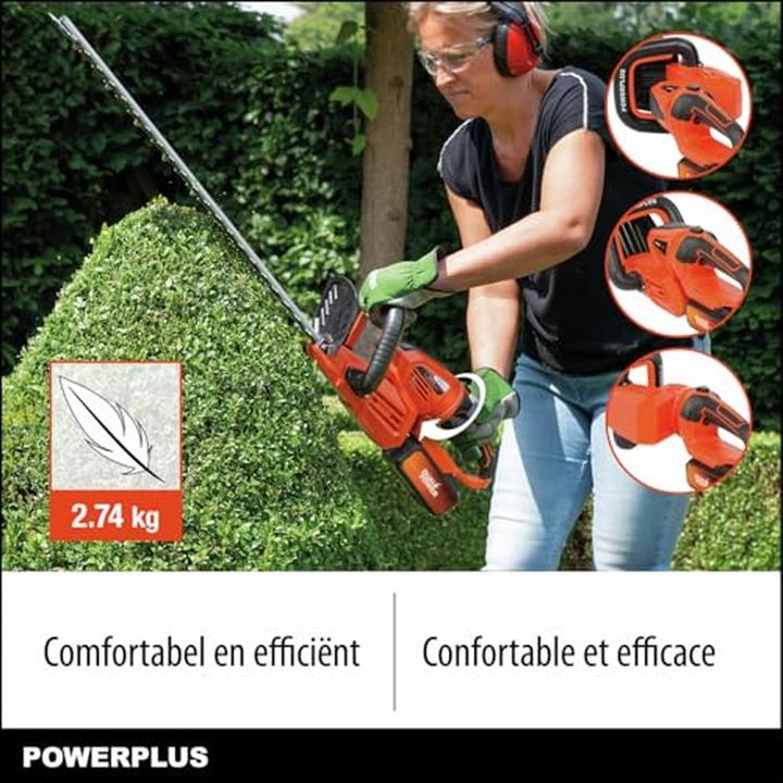 Image du produit Powerplus Taille-haie Dual Power 40V 670mm - batterie et chargeur non compris (Fonctionnement sur batterie)