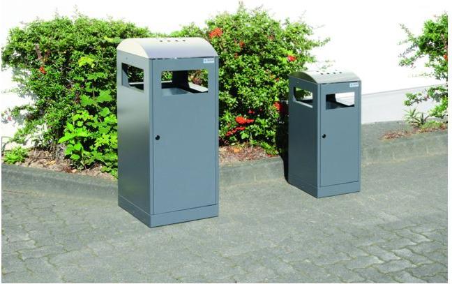 Immagine prodotto Contenitore per rifiuti con posacenere, capacità 90 l, grigio antracite. (90 l)