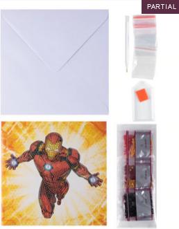 Actual product image Craft Buddy Ironman, card 18x18cm Crystal Art