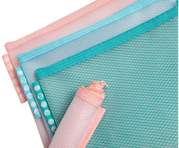 Produktbild Exacompta Reissverschlusstasche 37140E EVA (Ethylen-Vinylacetat) Mehrfarbig (A5, 3 x)