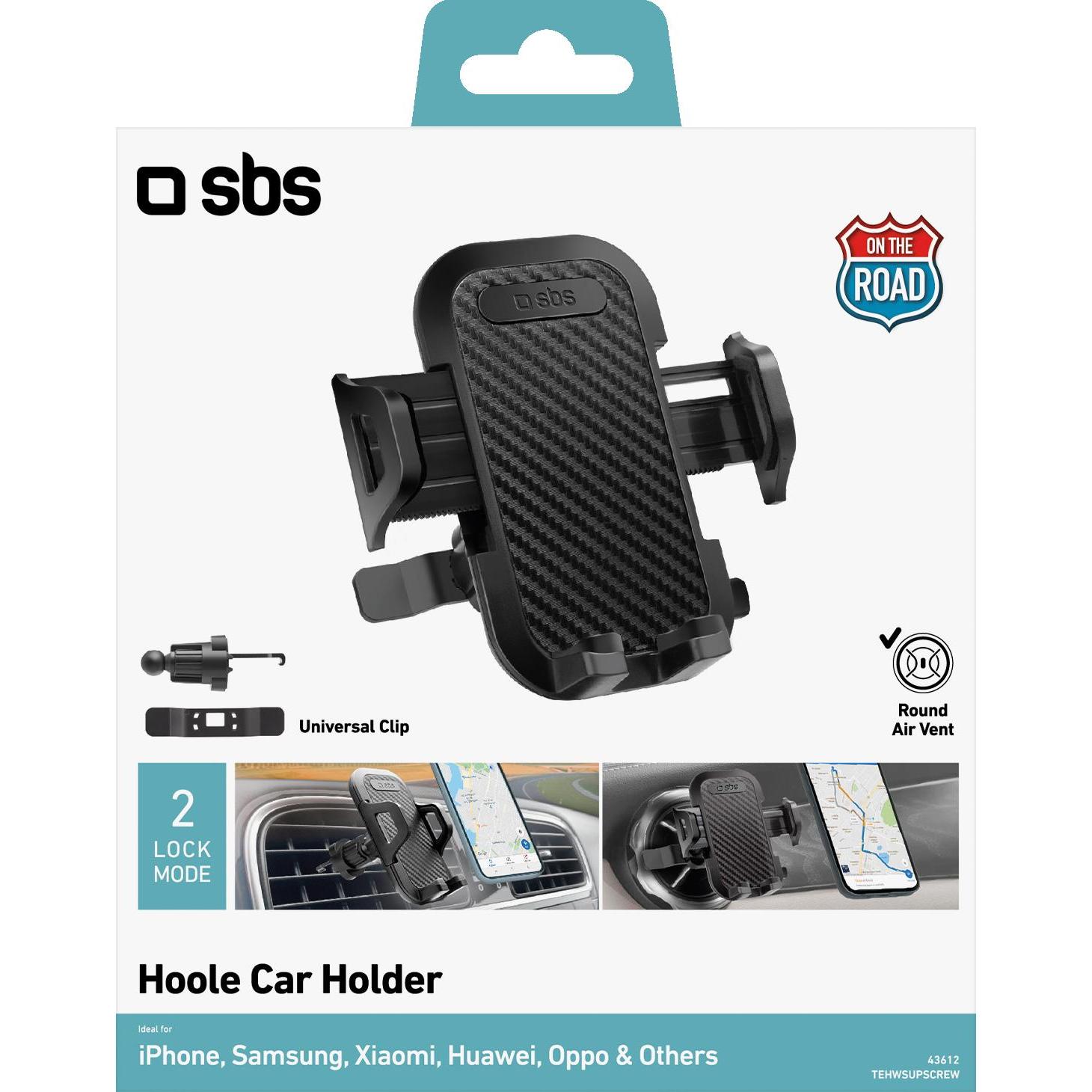 Thumbnail - SBS Autohalterung mit Schraubklemme Der perfekte Autohalter auch für runde Lüftungsschlitze, Smartphone Halterung, Schwa...