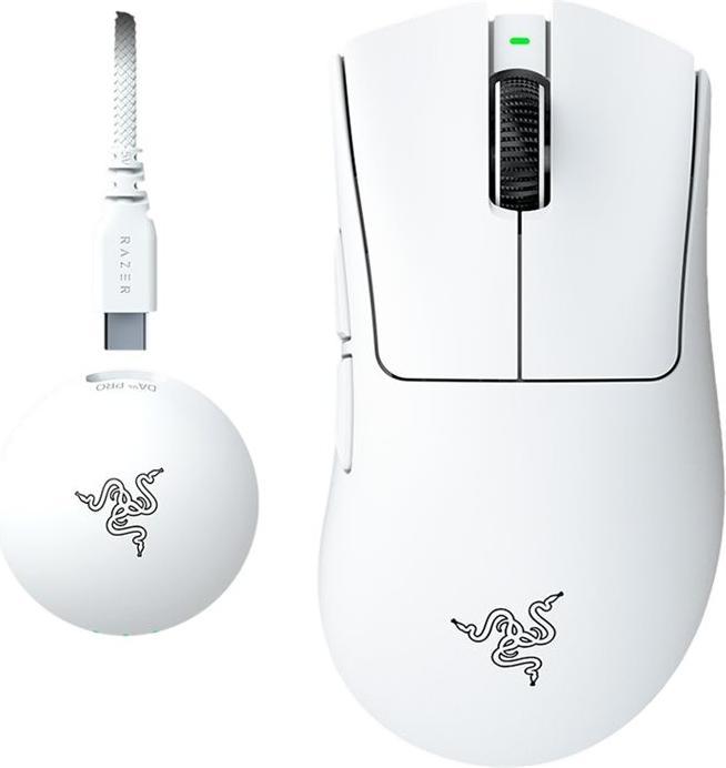 Image du produit Razer Deathadder V4 Pro Mouse White (Sans fil, Filaire)