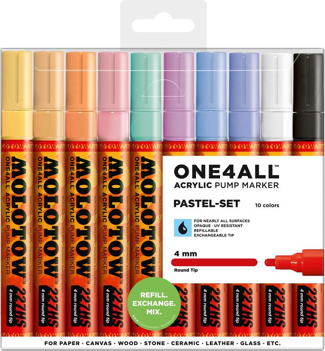 Actual product image Molotow Acrylic marker pastel set of 10 (Sorted, 4 mm, 10 x)