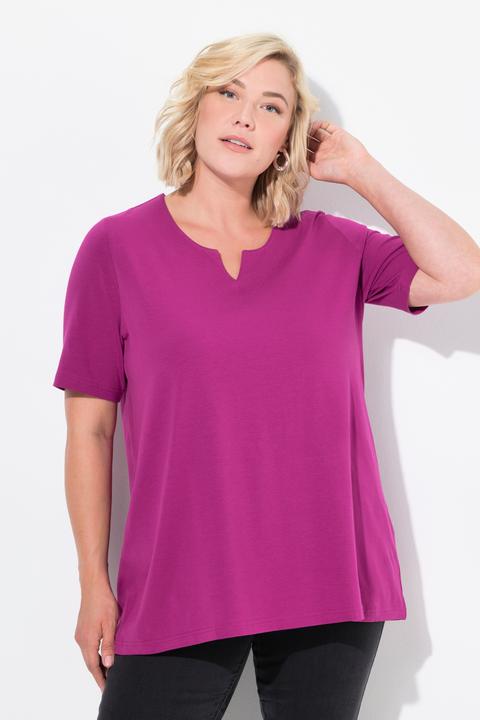 Actual product image Ulla Popken Essential Notch Neck Stretch Tee (46, 48)