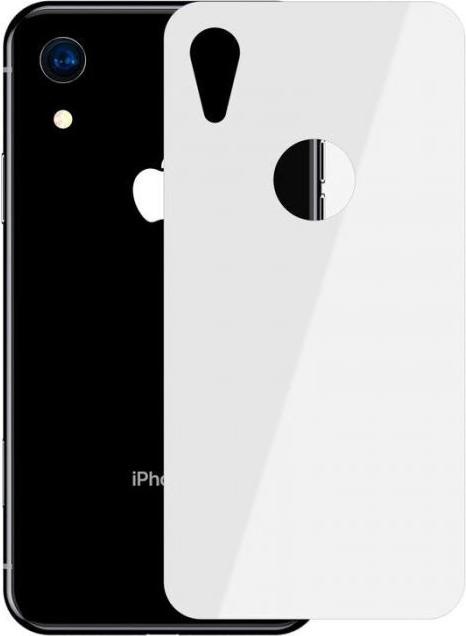 Actual product image Baseus iPhone Xr 03 mm Full coverage curved TGlass rear ProtectorWhite (1 Piece, Apple iPhone XR)