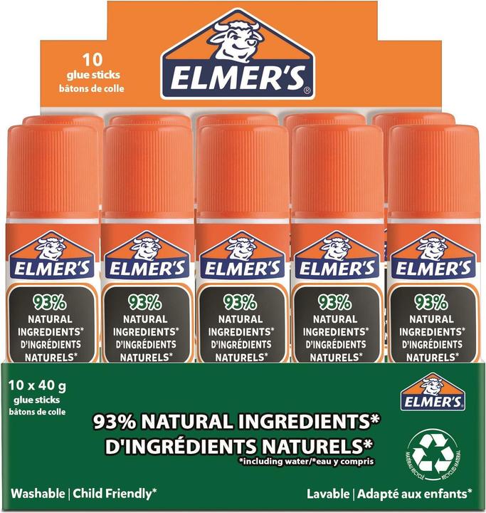 Elmer's Klebestift-Set Pure Glue 10 Stück, Weiss