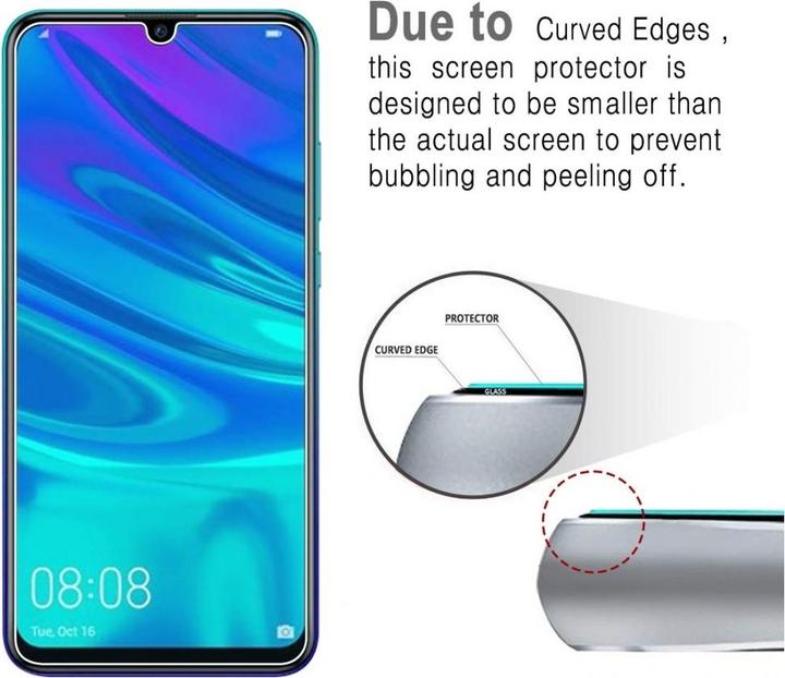 Immagine prodotto Screenguard Huawei P Smart 2019 Pellicola protettiva in vetro Custodia Design amichevole (1 pz., Huawei P Smart+ (2019))