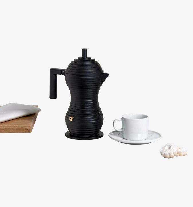 Actual product image Alessi Espresso machine PULCINA for 6 cups Black (6 T.)