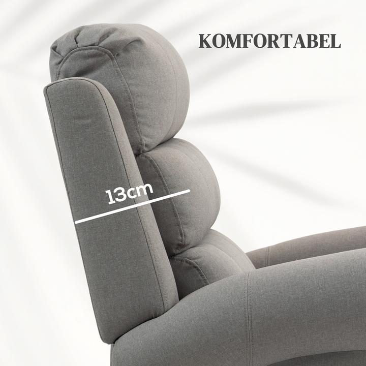 Produktbild Homcom Fernsehsessel mit Aufstehhilfe Polyester, Schaumstoff Hellgrau