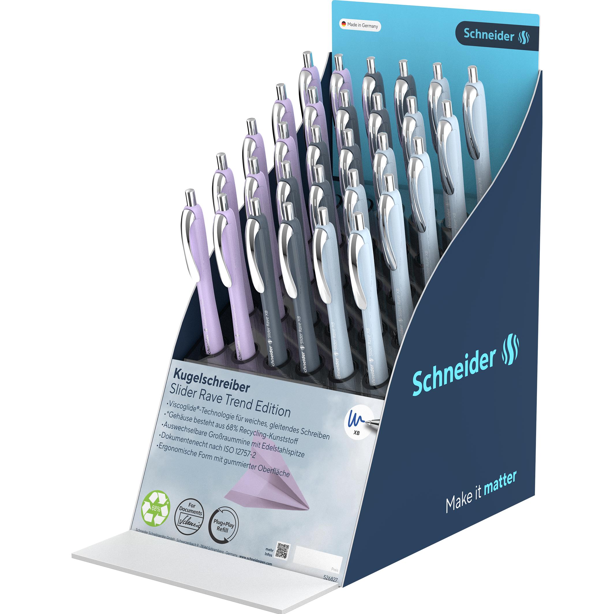 Schneider, Penne, Display Kugelschreiber Slider Rave (30x)