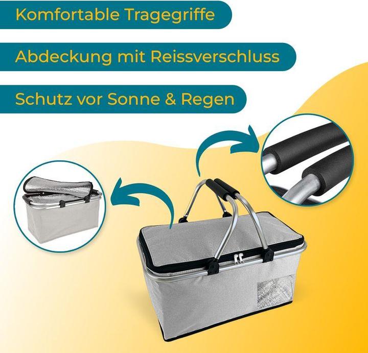 Image du produit Hermex Panier d'achat Set Panier d'achat thermique Panier de transport Panier réfrigérant Carrybag (25 l)