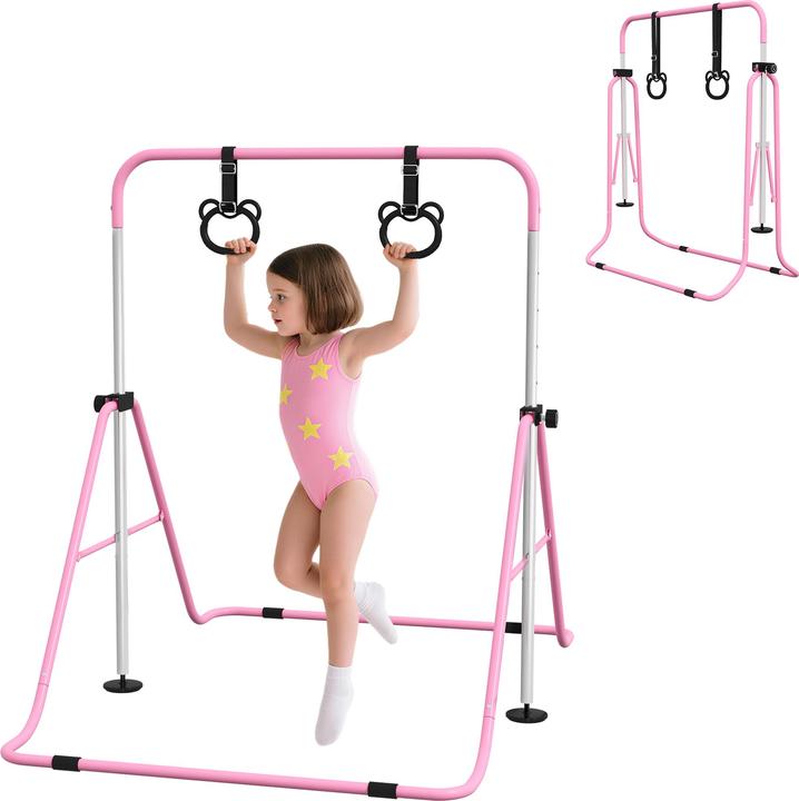 Homcom Kinderturnstange Stahl Rosa